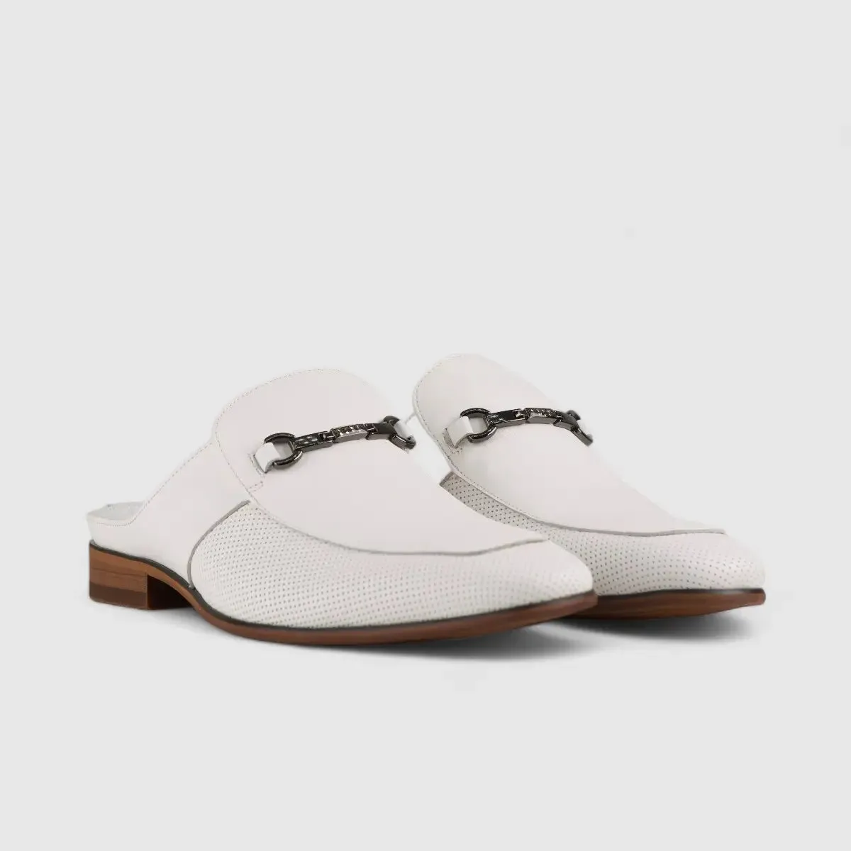 Formales Slip On Open Back White AS2302