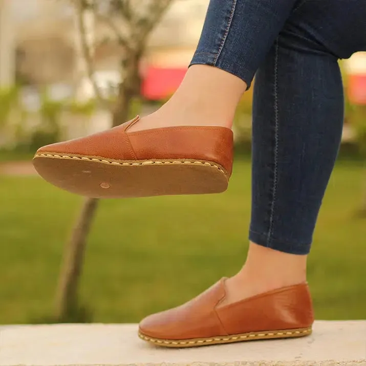 Handmade Leather Barefoot Shoes for Women - Antique Brown