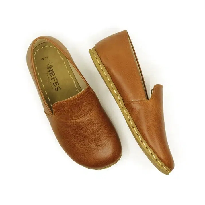 Handmade Leather Barefoot Shoes for Women - Antique Brown