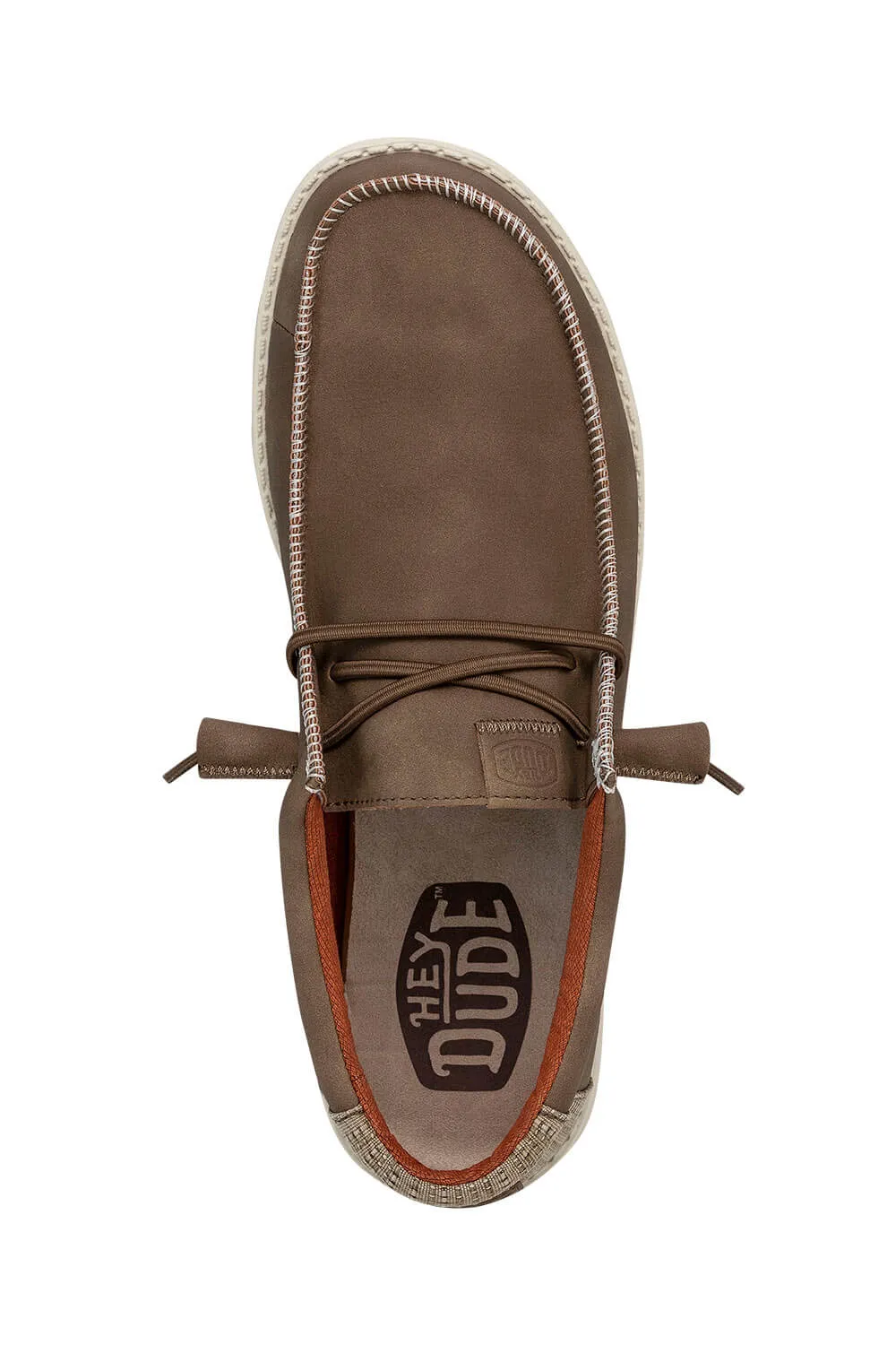 HEYDUDE Men’s Wally Fabricated Leather Shoes in Tan | 40607-265