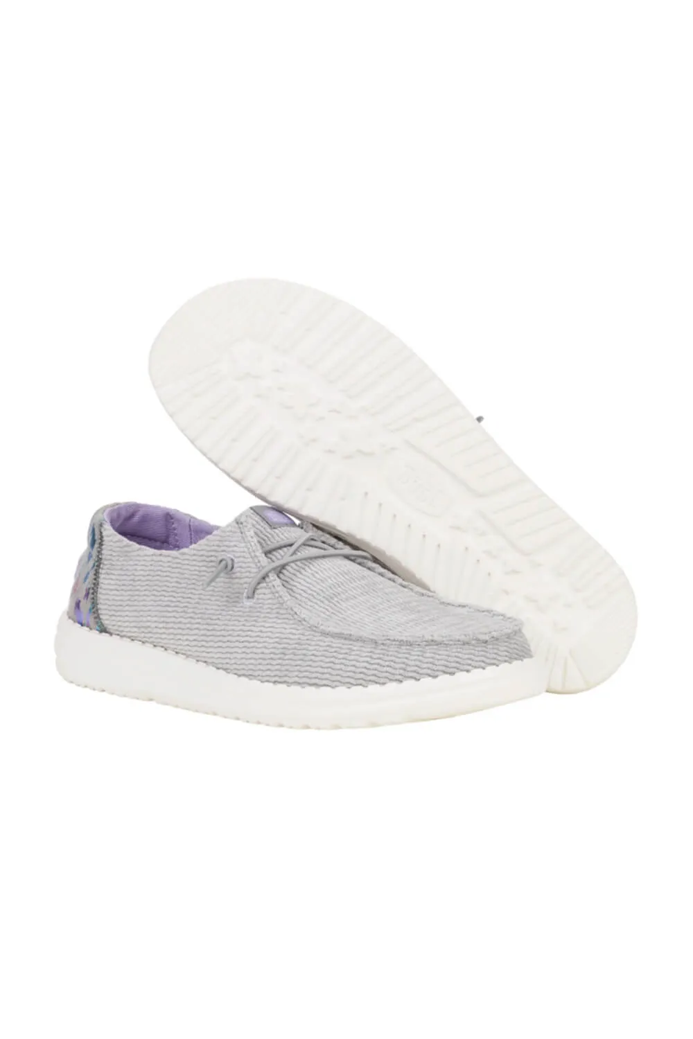 HEYDUDE Women’s Wendy Corduroy Leo Shoes in Grey | 41915-030