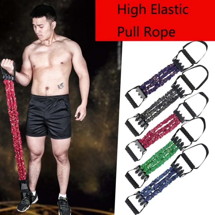 Home Fitness Chest Expander Multifunctional Arm Training High Elastic Pull Rope, Specification: 30kg (Lightning Red)