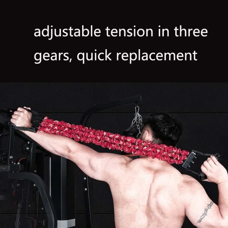 Home Fitness Chest Expander Multifunctional Arm Training High Elastic Pull Rope, Specification: 30kg (Lightning Red)