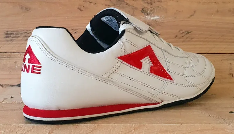 LINE STREEK Low Leather Trainers UK9/US9.5/EU43 STREEK White/Red/Black