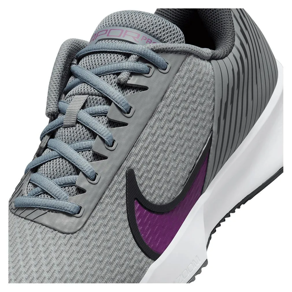 Men`s Air Zoom Vapor Pro 2 Clay Tennis Shoes Smoke Grey and Sangria