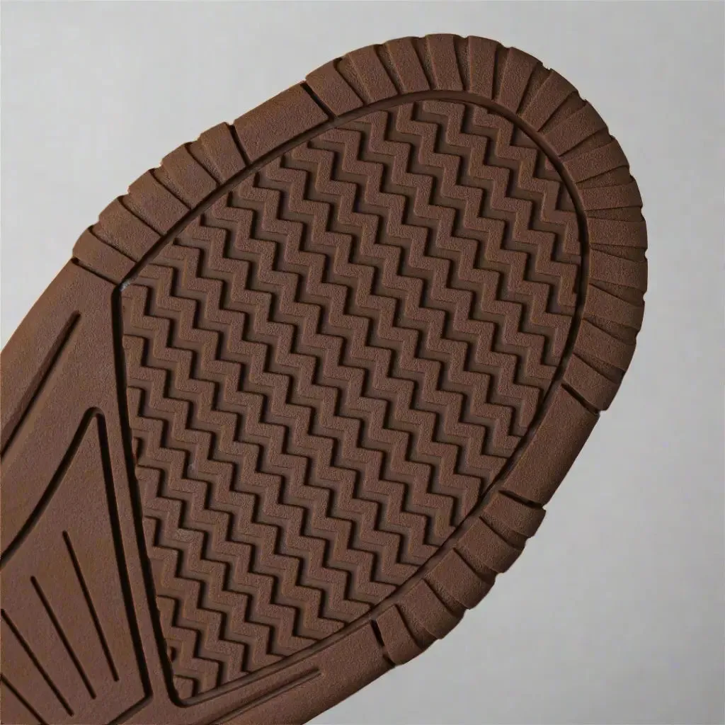 Monalisa Brown Leather Sneakers