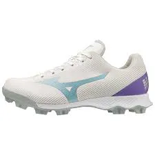 New Mizuno Wave Finch LightRevo Jr. Softball Cleats White Size 3.5