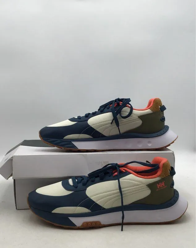 New PUMA Men's Helly Hansen x Wild Rider Blue White Athletic Shoes - Size 11.5