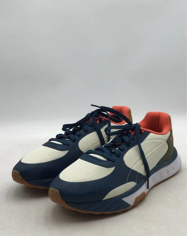 New PUMA Men's Helly Hansen x Wild Rider Blue White Athletic Shoes - Size 11.5