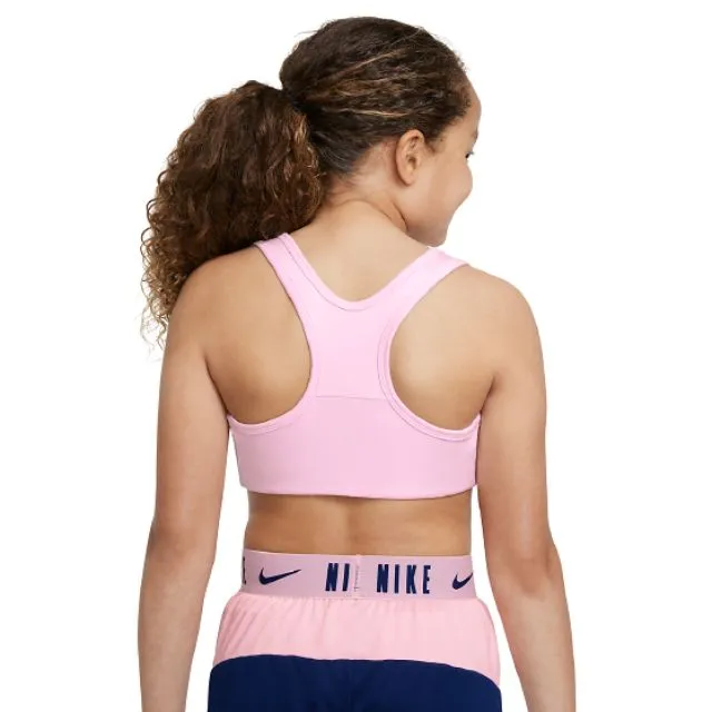 Nike Df Swsh Bra Futura Girls Training Bra Pink Foam/Blue