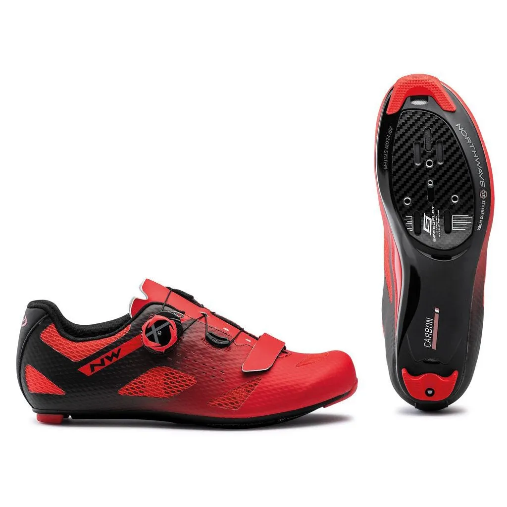 Northwave Storm Carbon Shoes - Red/Black