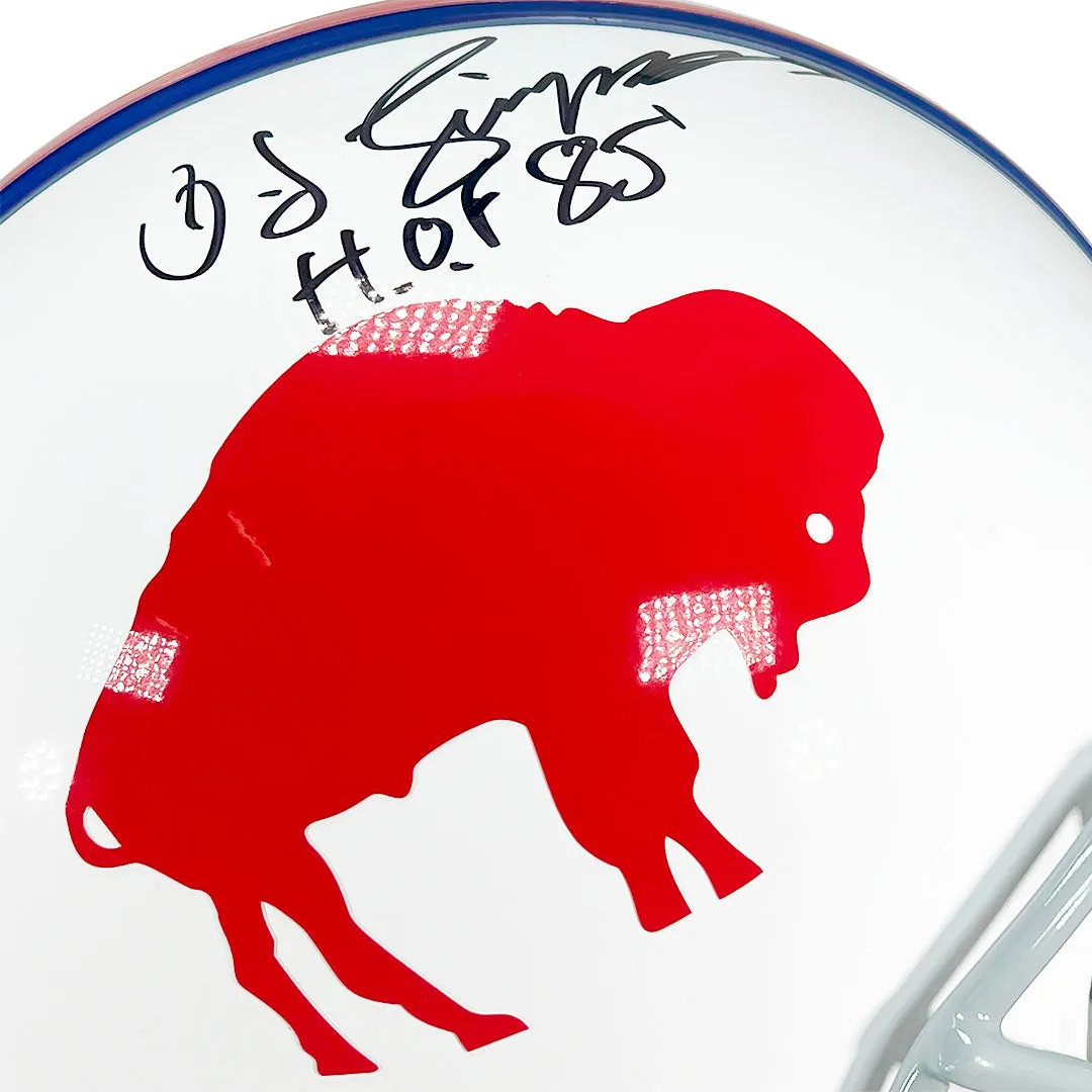 OJ Simpson Signed HOF 85 Inscription Buffalo Bills 1965-73 Throwback Authentic Full-Size Football Helmet (JSA)