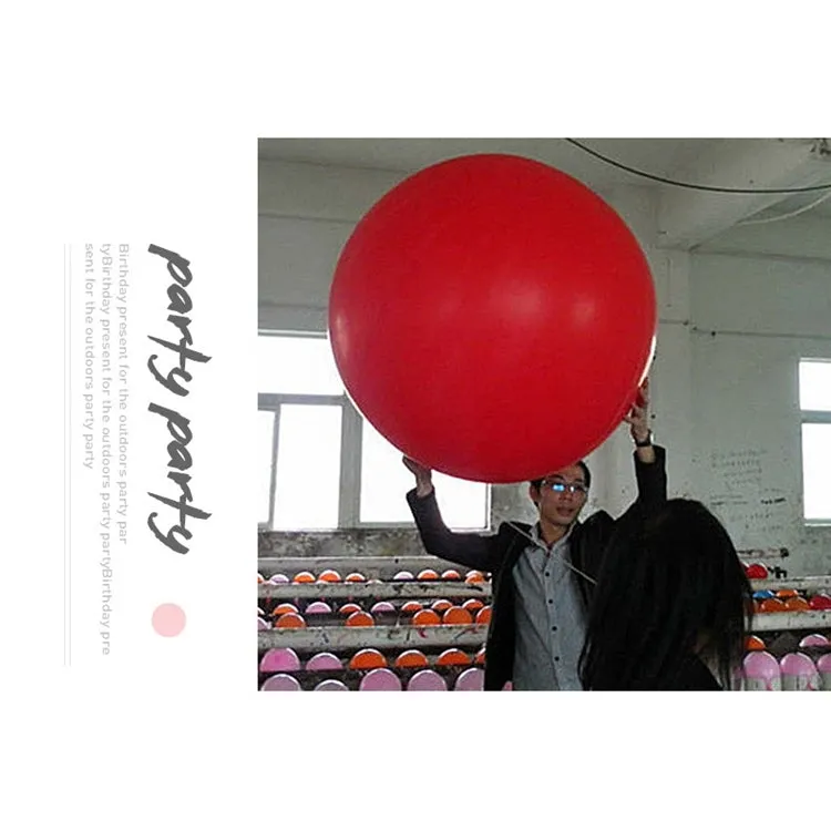 Outdoor Party Natural Latex 72 Inch Weather Air Balloon(Red)