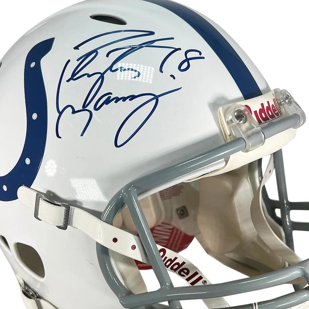 Peyton Manning Signed Indianapolis Colts Authentic Speed Full-Size Football Helmet (JSA)