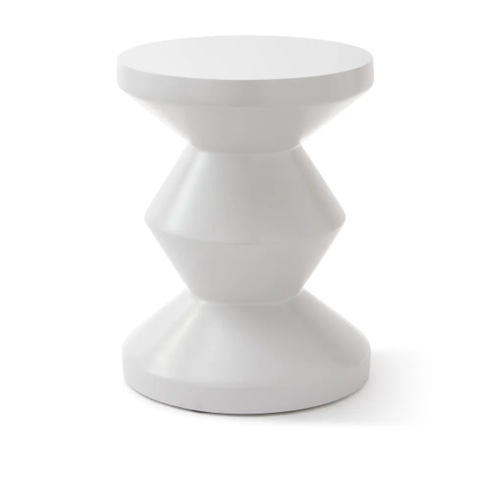 Pols Potten Zig Zag Outdoor Stool – White