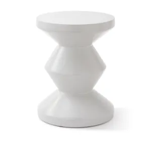 Pols Potten Zig Zag Outdoor Stool – White