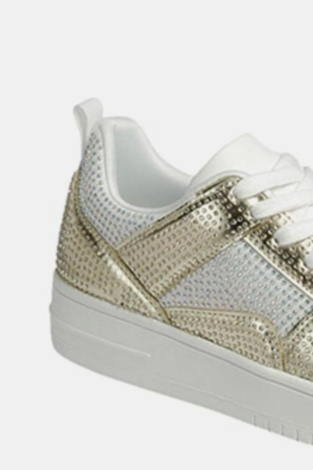 Rhinestone Platform Flat Sneakers