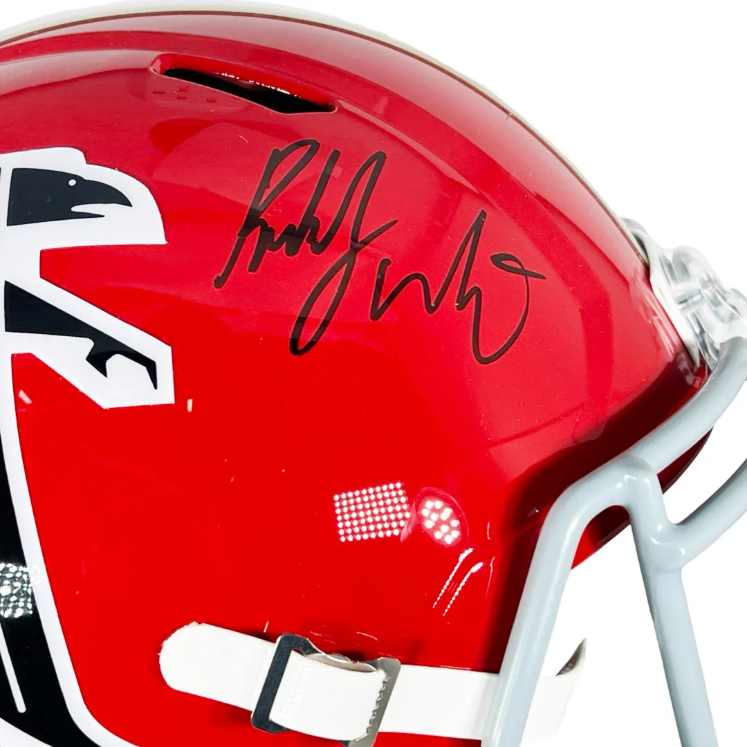 Roddy White Signed Atlanta Falcons Throwback 66-69 Speed Full-Size Replica Football Helmet (Beckett)