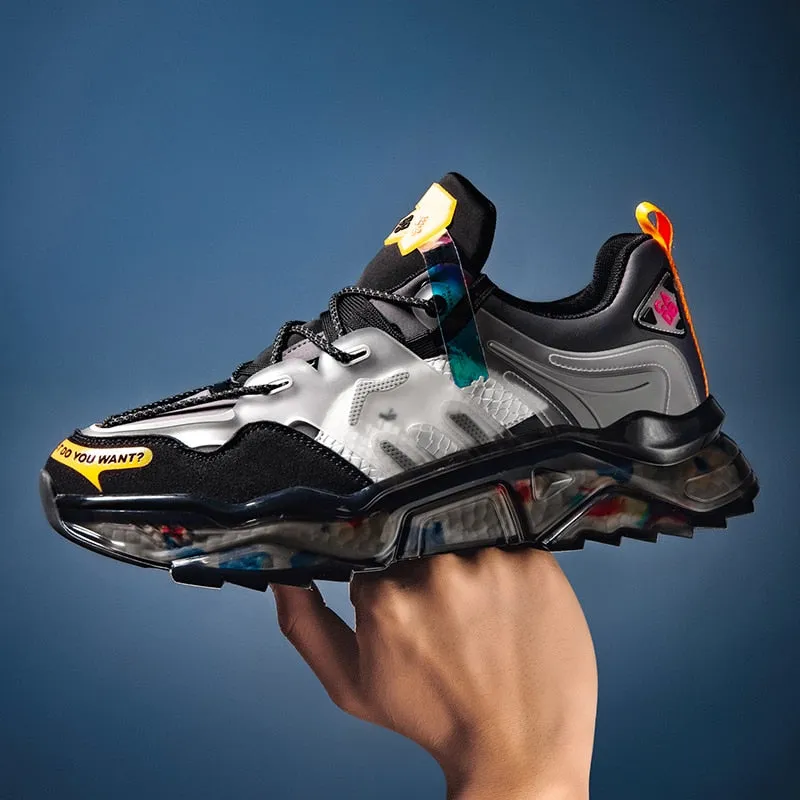 Running shoes light elastic fashion sneakers