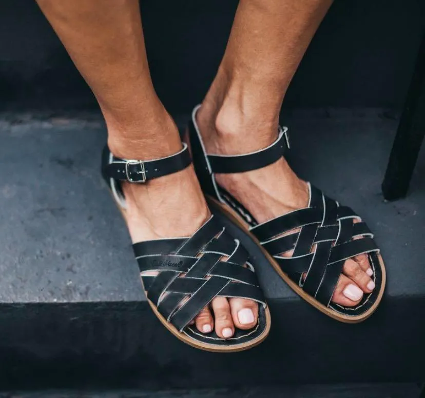 Salt Water Retro Sandal | Black (women's)
