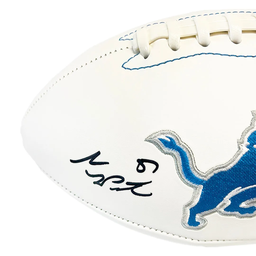 Sam LaPorta Signed Detroit Lions Official NFL Team Logo Football (Beckett)