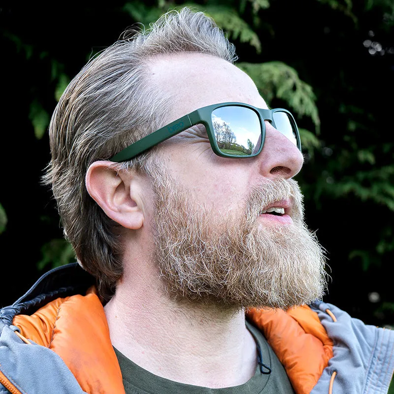 Scope Green Sunglasses with Mirror Lens