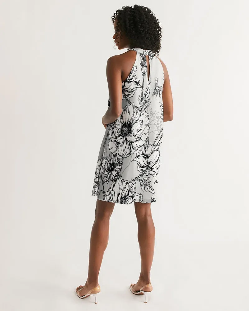 SMF Secret Garden Feminine Halter Dress