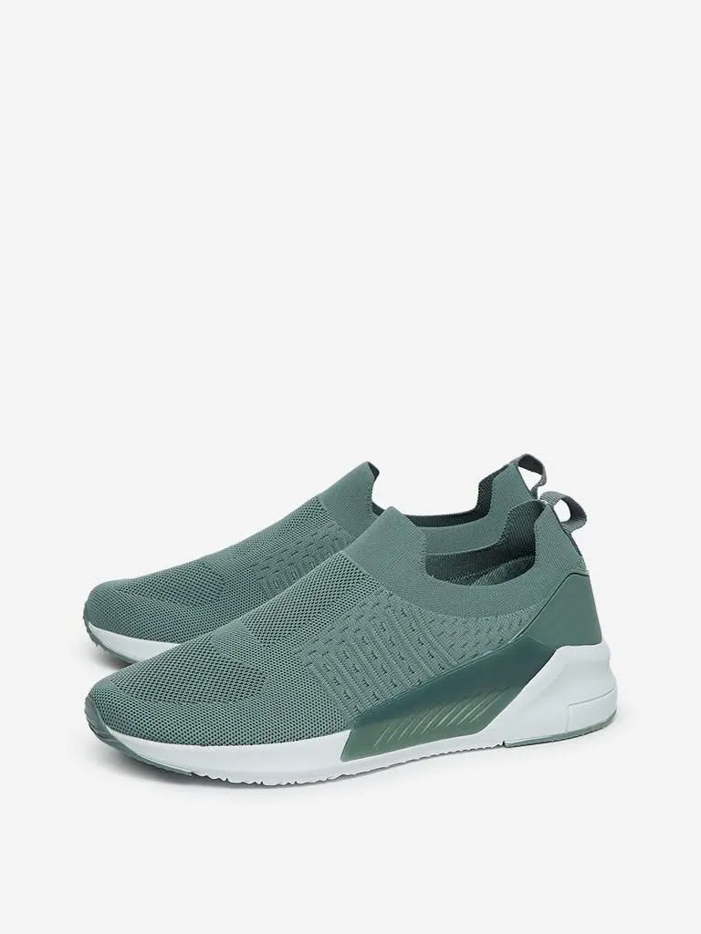 SOLEPLAY Sage Green Slip-On Sneakers