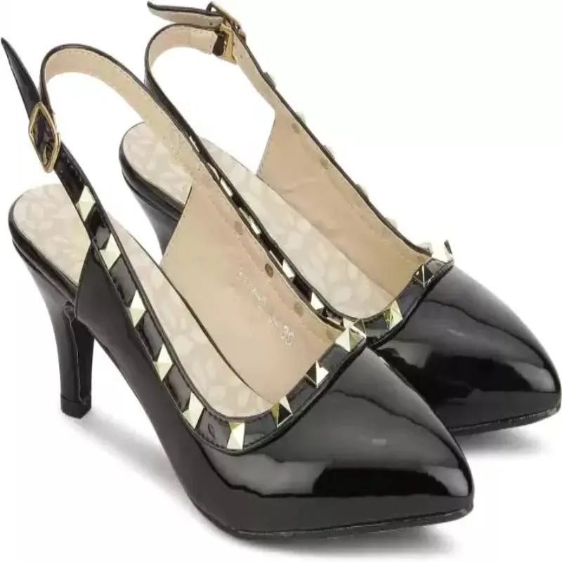 Studded Pumps Quote Heels