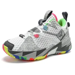 Student's New Basketball Shoes Men's Breathable Non-slip Lace Reduction