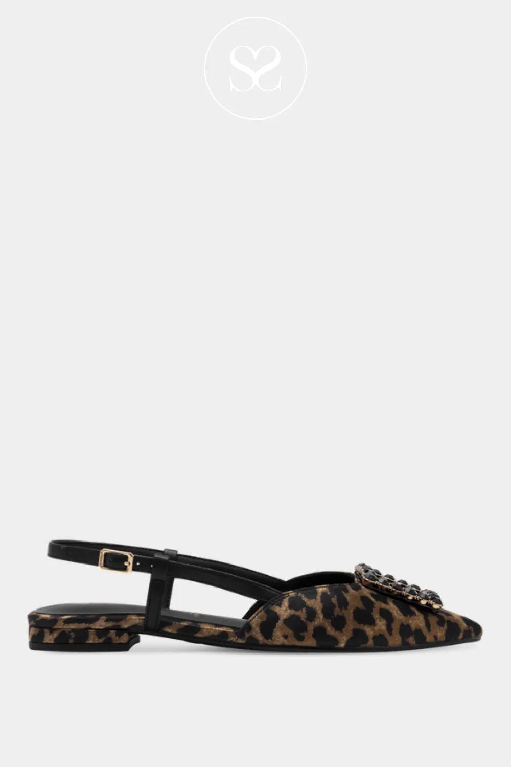 TAMARIS 1-29403-42 LEOPARD SLINGBACK BLOCK HEEL SHOES