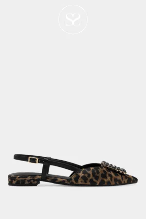 TAMARIS 1-29403-42 LEOPARD SLINGBACK BLOCK HEEL SHOES
