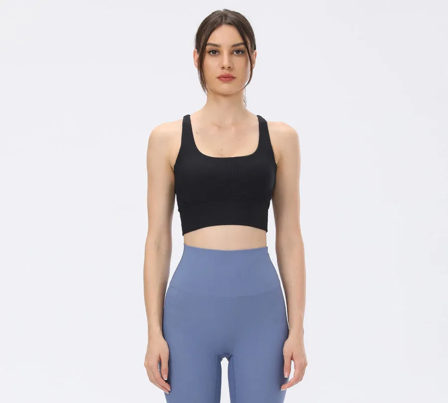 TARRAMARRA Criss-cross Back Flow Ribbed Sports Bra