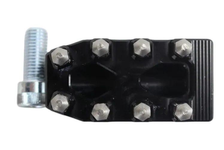 TCB PRO SERIES MX LITE RIDER FOOT PEGS FOR 2018-NEWER HARLEY SOFTAIL & PAN AMERICA BLACK , GOLD RAW FINISH