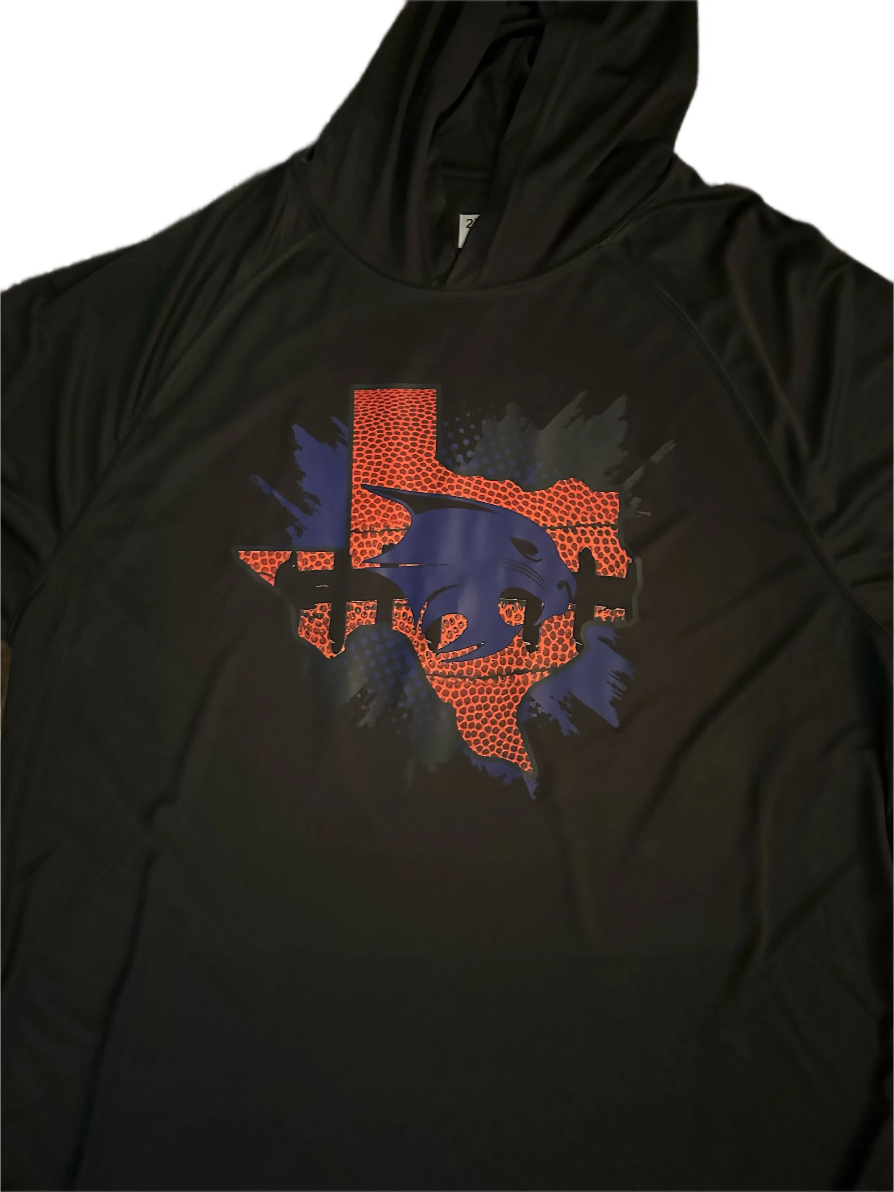Unisex Bobcat Football Short Sleeve Hooded Shirt (2X)