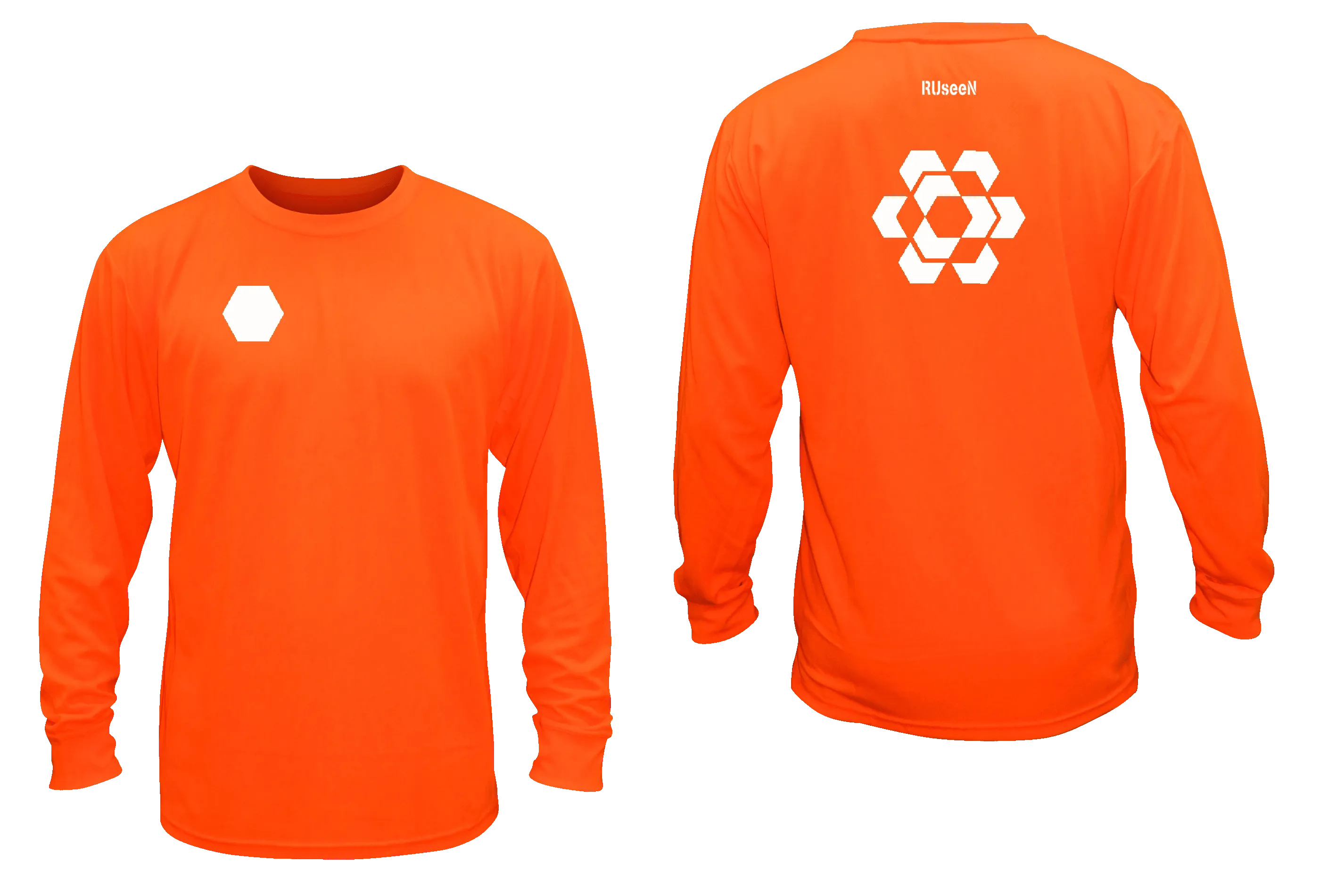 Unisex Reflective Long Sleeve Shirt - Fractured Hexagon