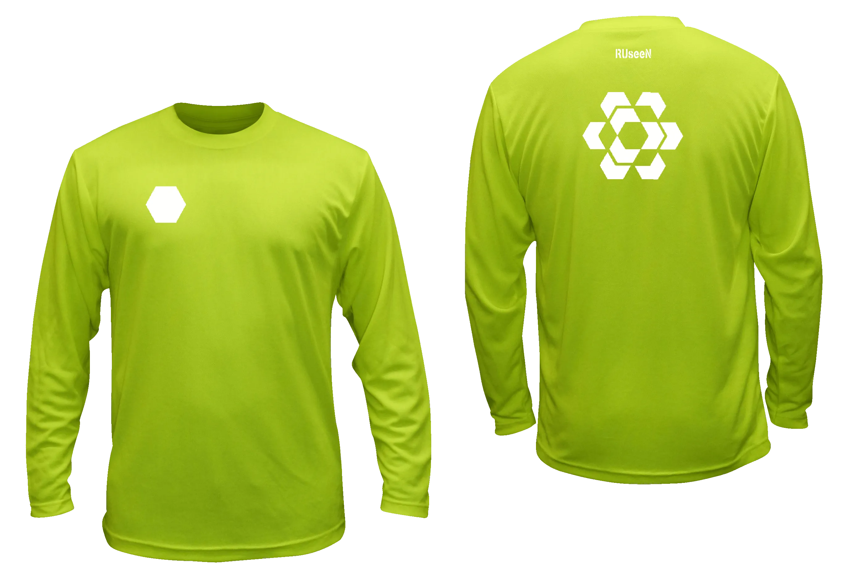 Unisex Reflective Long Sleeve Shirt - Fractured Hexagon
