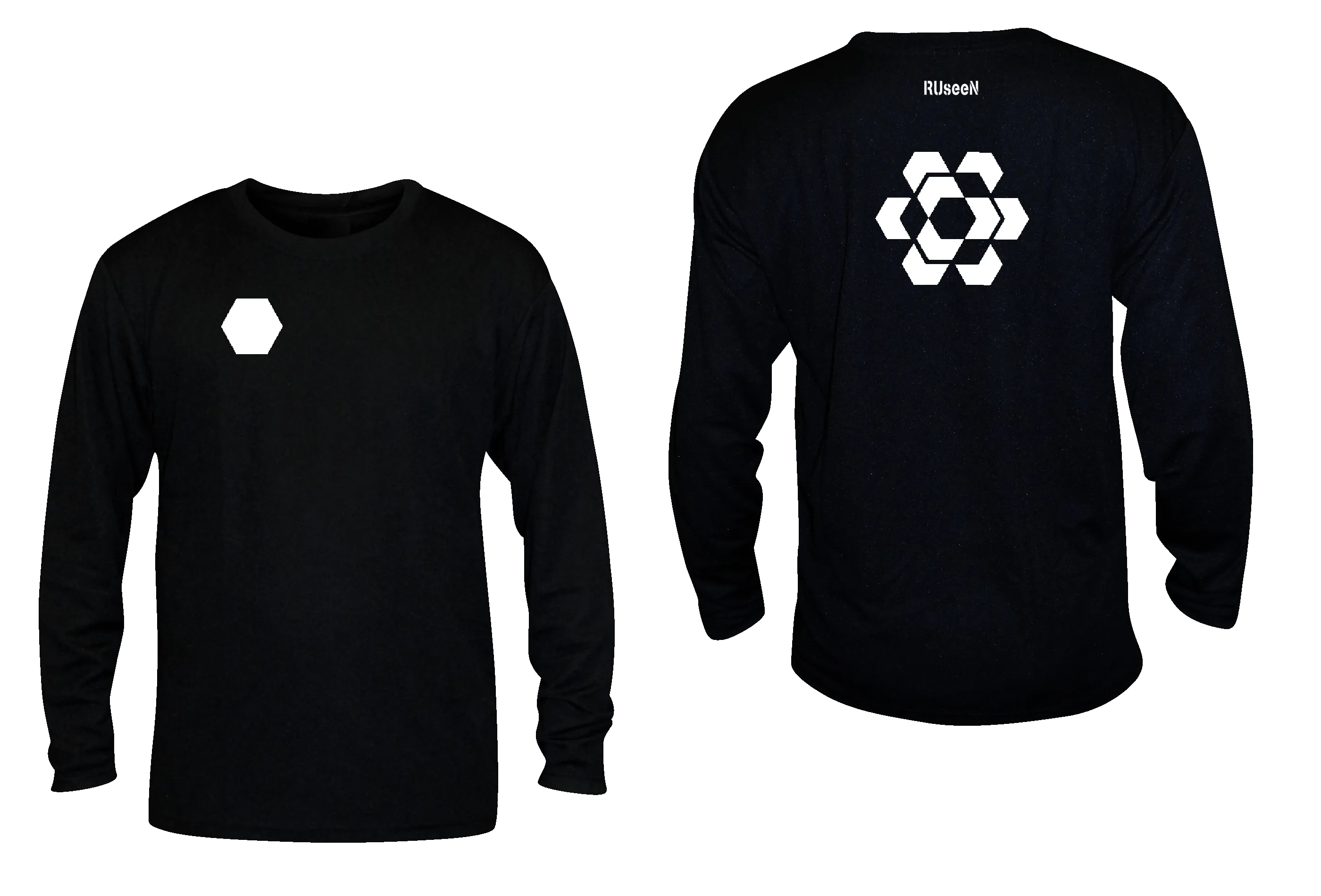 Unisex Reflective Long Sleeve Shirt - Fractured Hexagon