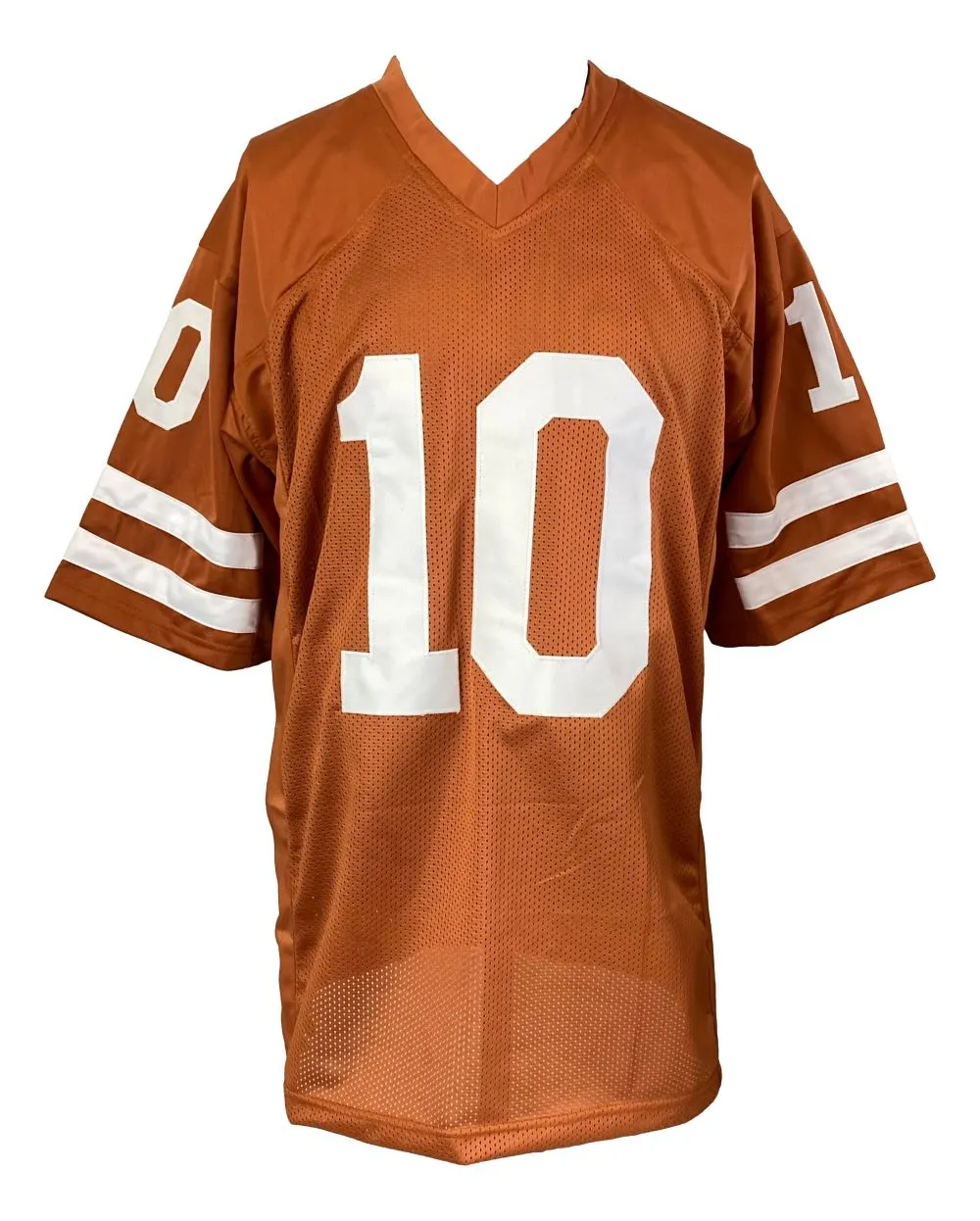 Vince Young Texas Signed Orange Football Jersey 2006 MVP Inscribed JSA Hologram