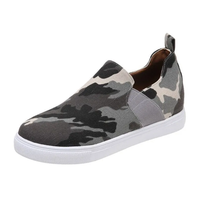 Women Fashion Leopard Internal Increase Sneakers