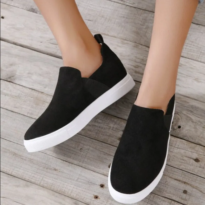 Women Fashion Leopard Internal Increase Sneakers