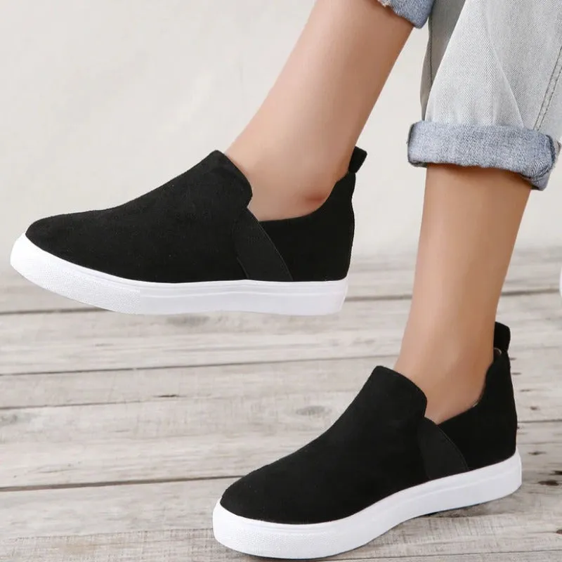 Women Fashion Leopard Internal Increase Sneakers