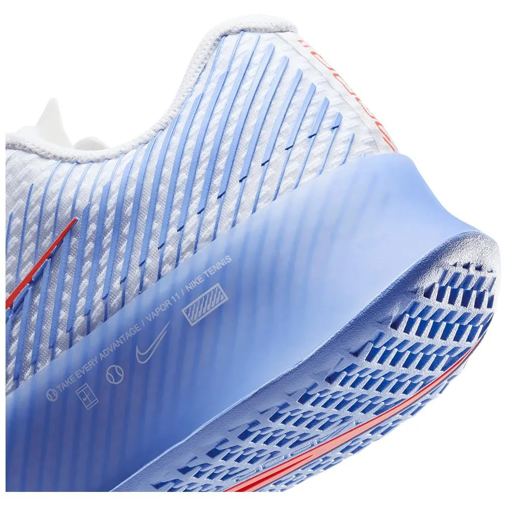 Women`s Air Zoom Vapor 11 Tennis Shoes White and Hyper Royal
