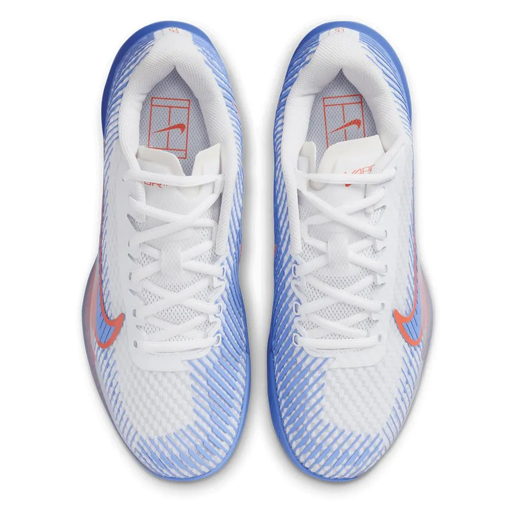 Women`s Air Zoom Vapor 11 Tennis Shoes White and Hyper Royal