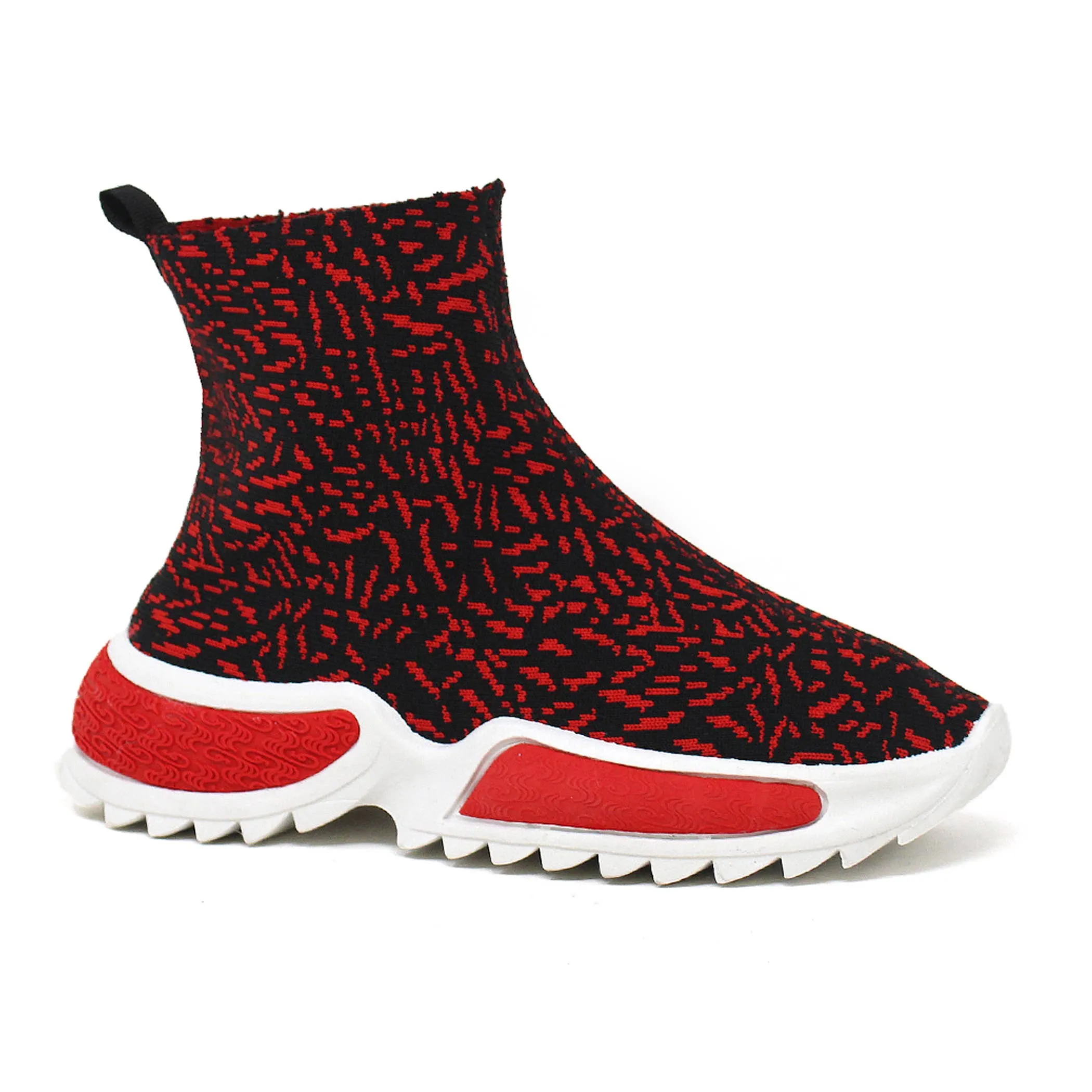 Yoki Womens Drew-09 Multi Color Sock Sneaker